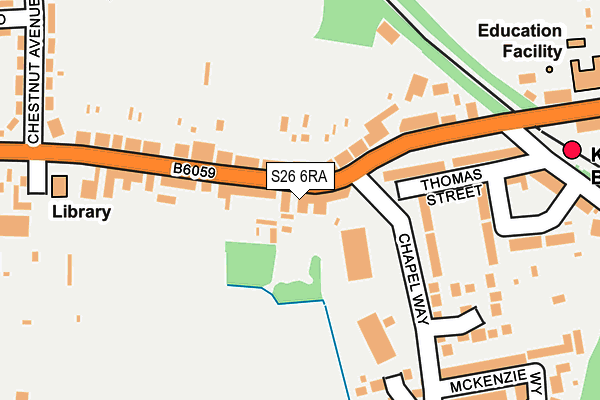 S26 6RA map - OS OpenMap – Local (Ordnance Survey)