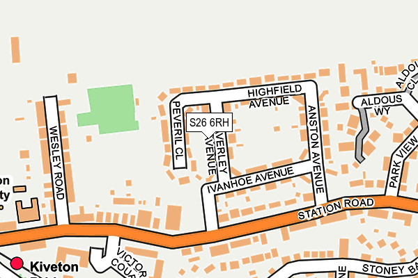 S26 6RH map - OS OpenMap – Local (Ordnance Survey)
