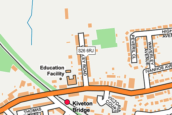 S26 6RJ map - OS OpenMap – Local (Ordnance Survey)