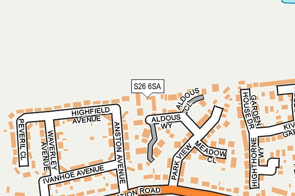 S26 6SA map - OS OpenMap – Local (Ordnance Survey)