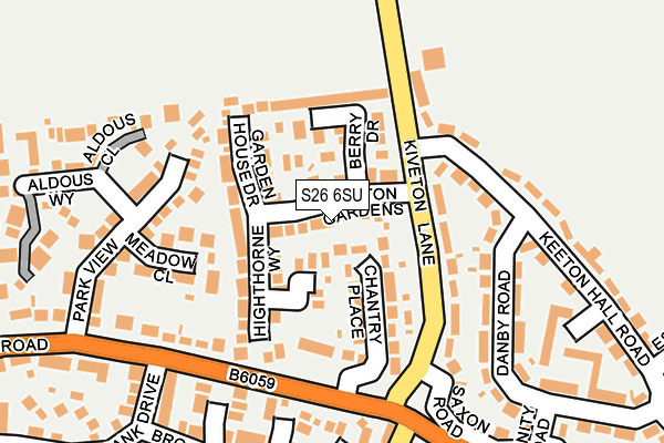 S26 6SU map - OS OpenMap – Local (Ordnance Survey)