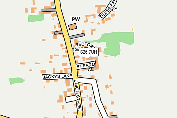 S26 7UH map - OS OpenMap – Local (Ordnance Survey)