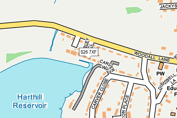 S26 7XF map - OS OpenMap – Local (Ordnance Survey)