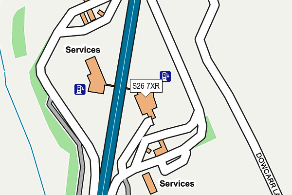 S26 7XR map - OS OpenMap – Local (Ordnance Survey)