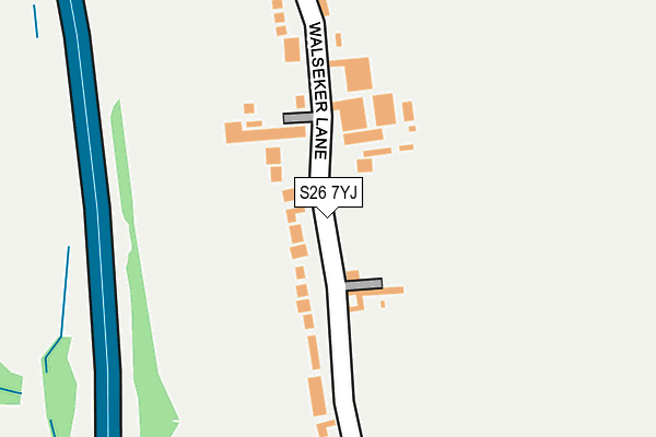 S26 7YJ map - OS OpenMap – Local (Ordnance Survey)