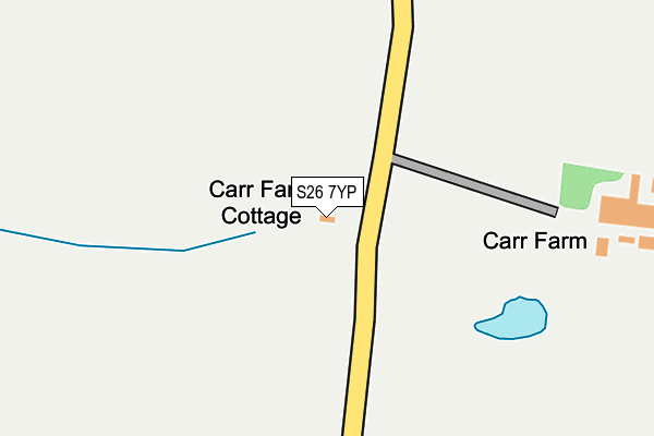 S26 7YP map - OS OpenMap – Local (Ordnance Survey)