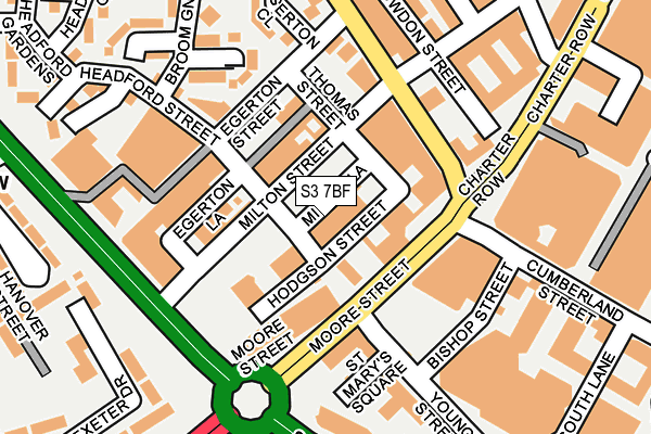 S3 7BF map - OS OpenMap – Local (Ordnance Survey)