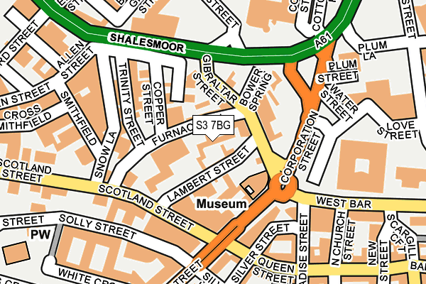S3 7BG map - OS OpenMap – Local (Ordnance Survey)
