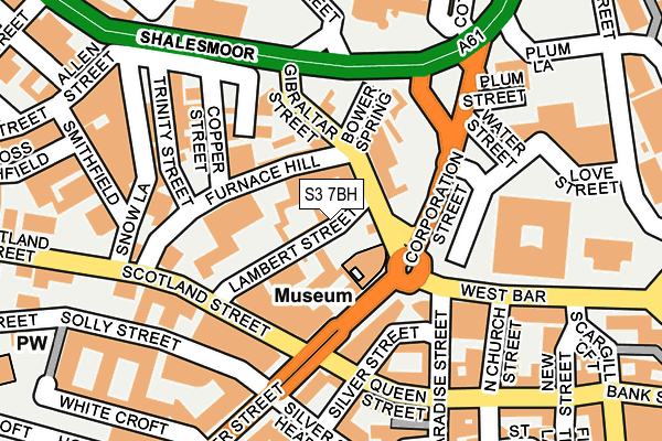 S3 7BH map - OS OpenMap – Local (Ordnance Survey)