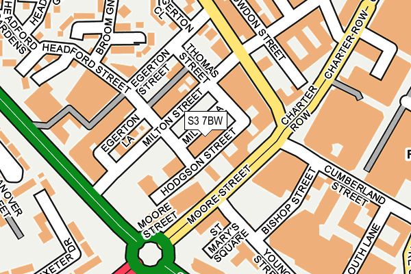 S3 7BW map - OS OpenMap – Local (Ordnance Survey)