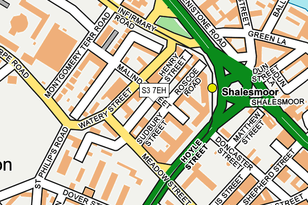 S3 7EH map - OS OpenMap – Local (Ordnance Survey)