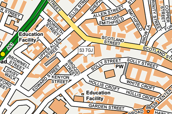 S3 7GJ map - OS OpenMap – Local (Ordnance Survey)