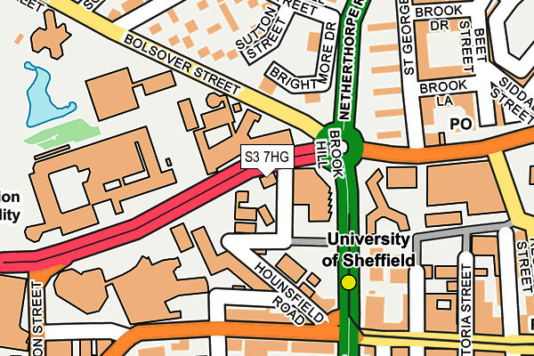 S3 7HG map - OS OpenMap – Local (Ordnance Survey)