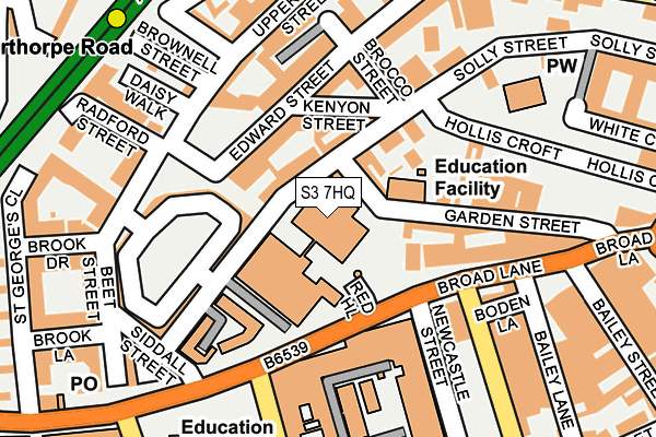 S3 7HQ map - OS OpenMap – Local (Ordnance Survey)