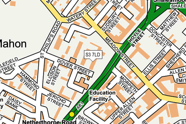 S3 7LD map - OS OpenMap – Local (Ordnance Survey)