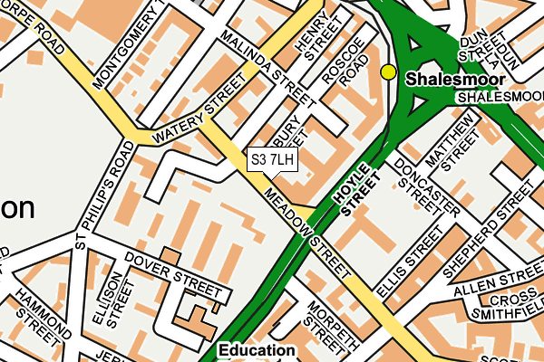S3 7LH map - OS OpenMap – Local (Ordnance Survey)