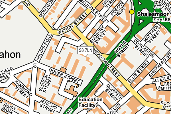 S3 7LN map - OS OpenMap – Local (Ordnance Survey)