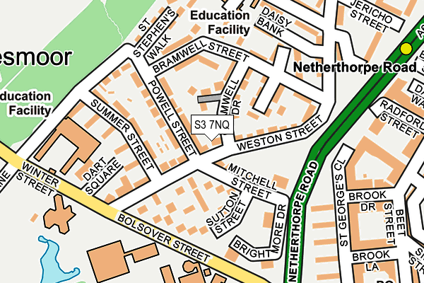 S3 7NQ map - OS OpenMap – Local (Ordnance Survey)