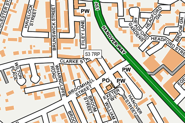 S3 7RP map - OS OpenMap – Local (Ordnance Survey)