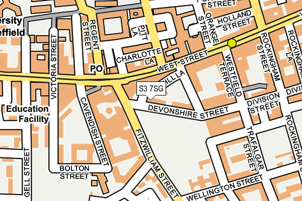 S3 7SG map - OS OpenMap – Local (Ordnance Survey)