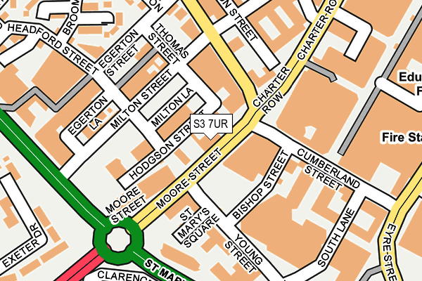 S3 7UR map - OS OpenMap – Local (Ordnance Survey)