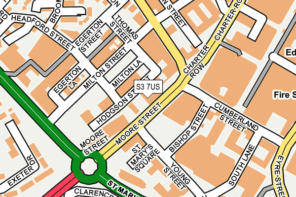 S3 7US map - OS OpenMap – Local (Ordnance Survey)