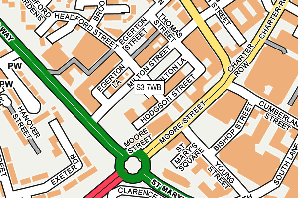 S3 7WB map - OS OpenMap – Local (Ordnance Survey)