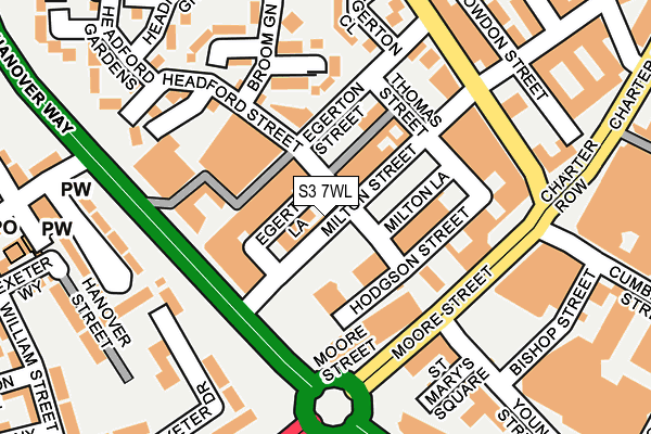 S3 7WL map - OS OpenMap – Local (Ordnance Survey)