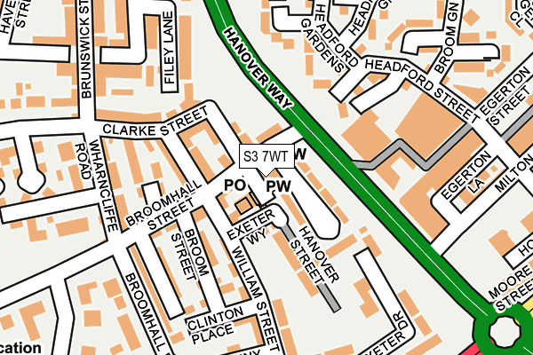 S3 7WT map - OS OpenMap – Local (Ordnance Survey)