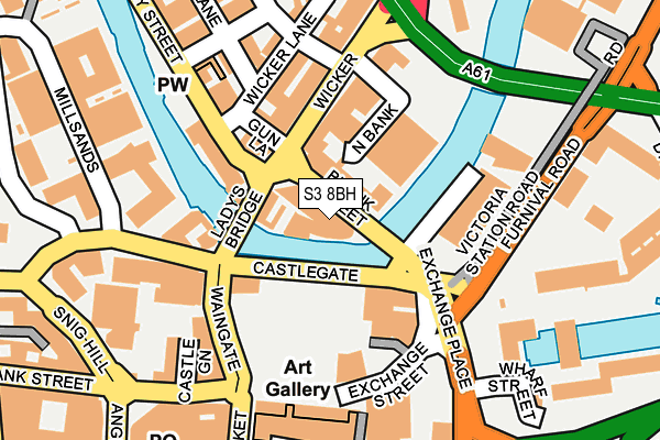 S3 8BH map - OS OpenMap – Local (Ordnance Survey)