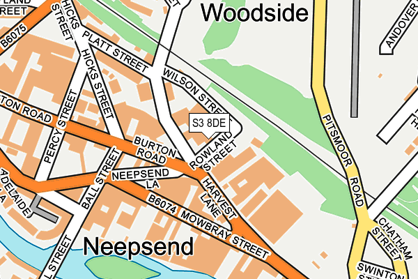 S3 8DE map - OS OpenMap – Local (Ordnance Survey)