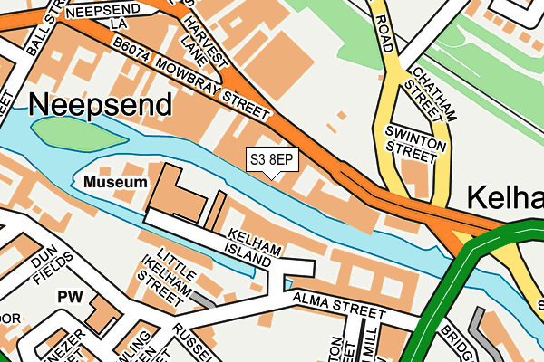 S3 8EP map - OS OpenMap – Local (Ordnance Survey)