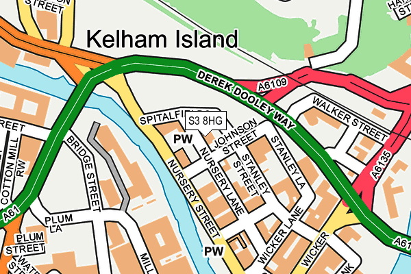 S3 8HG map - OS OpenMap – Local (Ordnance Survey)
