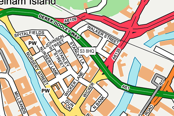 S3 8HQ map - OS OpenMap – Local (Ordnance Survey)