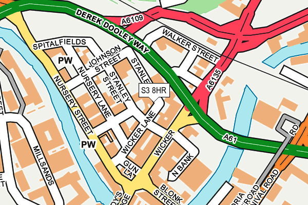 S3 8HR map - OS OpenMap – Local (Ordnance Survey)