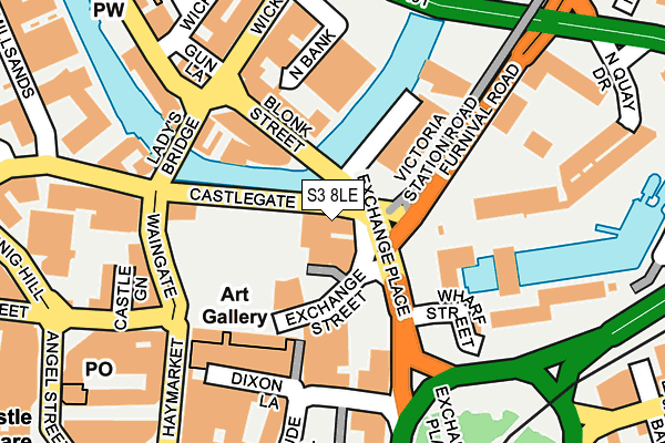 S3 8LE map - OS OpenMap – Local (Ordnance Survey)
