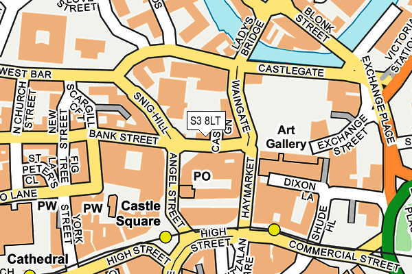 S3 8LT map - OS OpenMap – Local (Ordnance Survey)
