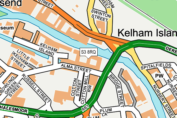 S3 8RQ map - OS OpenMap – Local (Ordnance Survey)