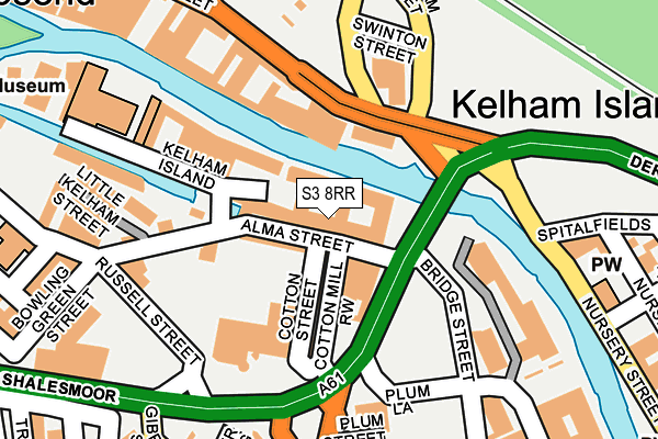 S3 8RR map - OS OpenMap – Local (Ordnance Survey)