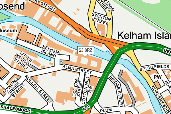 S3 8RZ map - OS OpenMap – Local (Ordnance Survey)