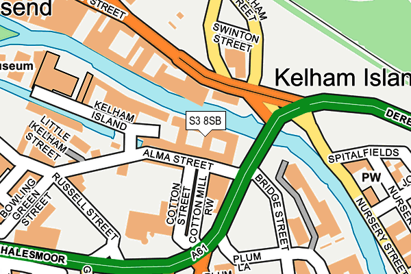 S3 8SB map - OS OpenMap – Local (Ordnance Survey)