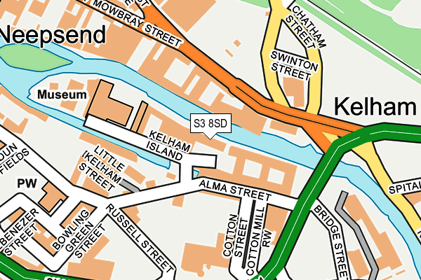 S3 8SD map - OS OpenMap – Local (Ordnance Survey)