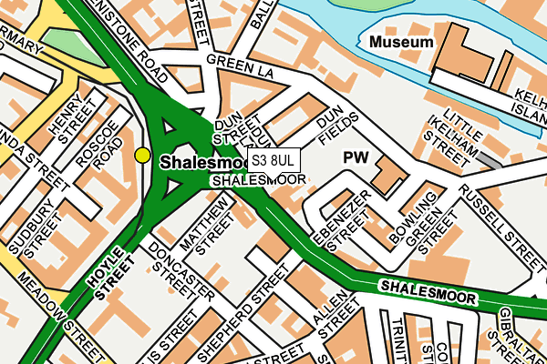 S3 8UL map - OS OpenMap – Local (Ordnance Survey)