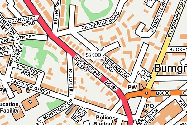 S3 9DD map - OS OpenMap – Local (Ordnance Survey)