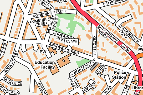 S3 9EH map - OS OpenMap – Local (Ordnance Survey)