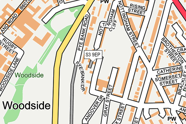 S3 9EP map - OS OpenMap – Local (Ordnance Survey)