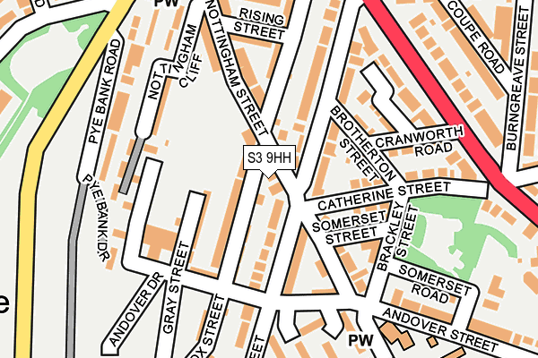 S3 9HH map - OS OpenMap – Local (Ordnance Survey)