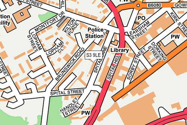 S3 9LE map - OS OpenMap – Local (Ordnance Survey)