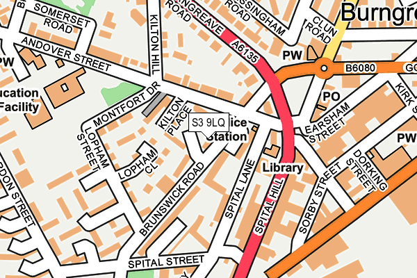 S3 9LQ map - OS OpenMap – Local (Ordnance Survey)