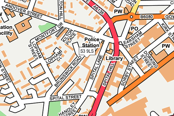 S3 9LS map - OS OpenMap – Local (Ordnance Survey)
